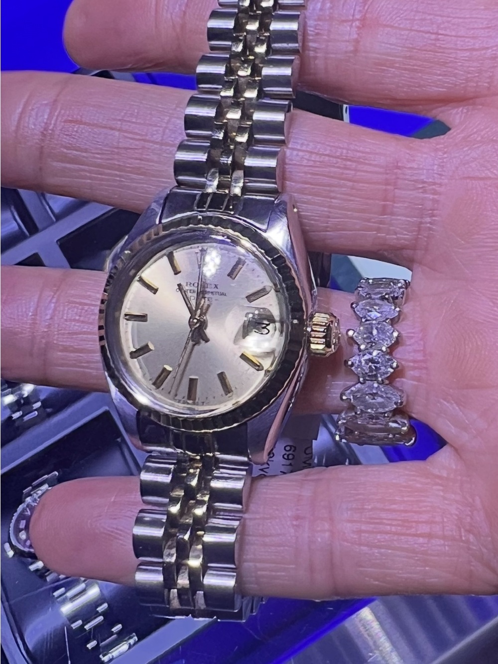 Rolex Ladies Two-Tone Silver and Gold Jubilee Bracelet Watch